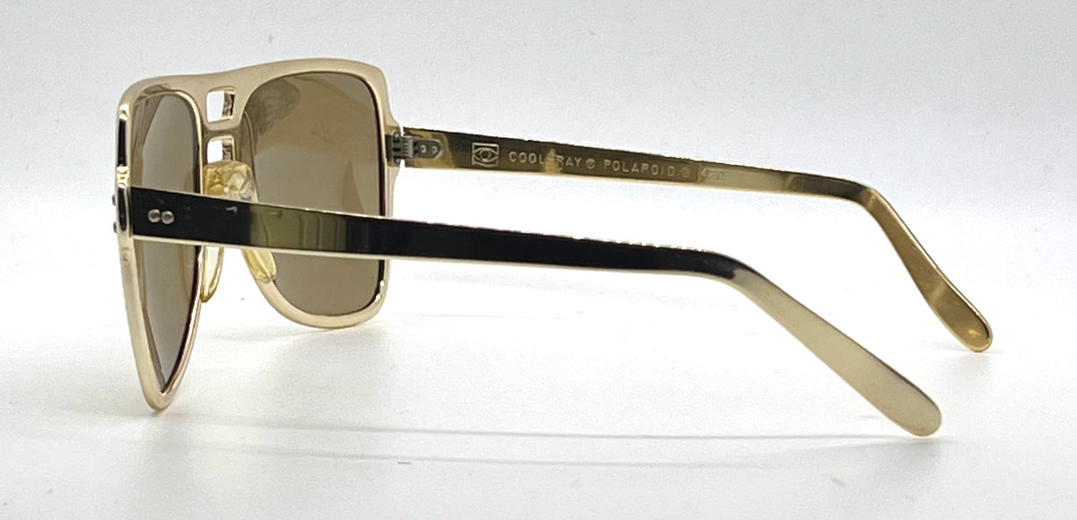 Cool-Ray Polaroid Fast Back Gold-Vintage Aviator-Original Polarized Sunglasses