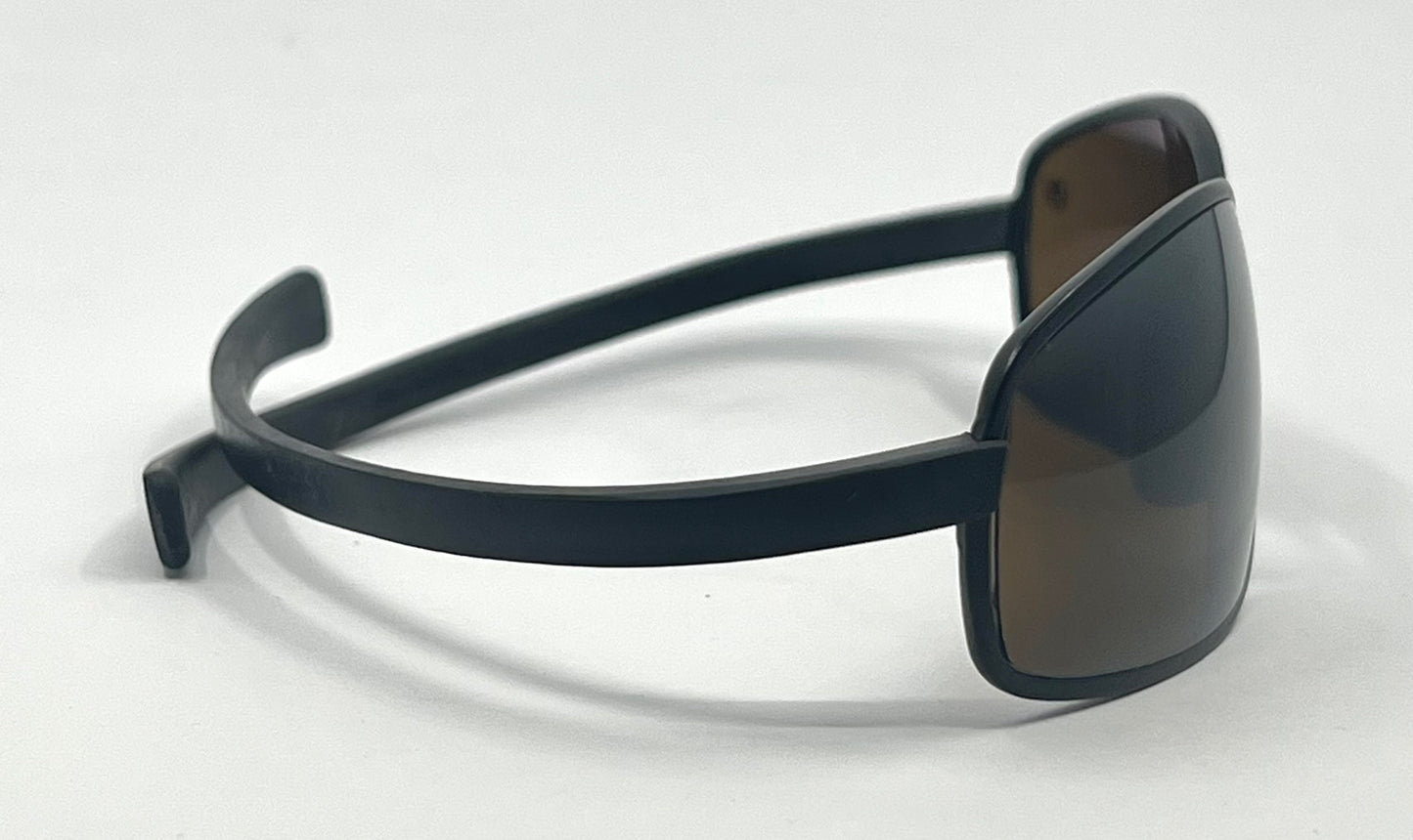 TAG Heuer Curve 5001 France Sport Wrap-Vintage Sunglasses-Matte Black Brown