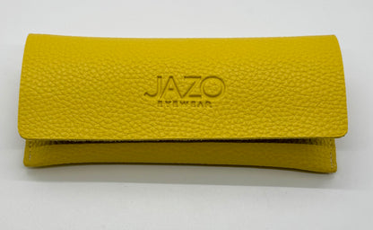 JAZO JO33 C03 Translucent Gray Sunglasses-Handcrafted in Italy, Carbon Fiber Temples, Green Lenses