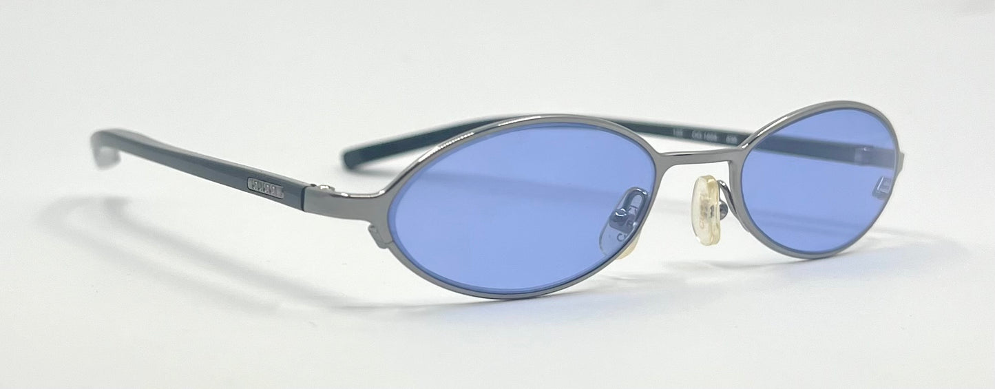 Gucci GG1668 836 Y2K Vintage Oval Sunglasses w/New Custom Light Blue Lenses