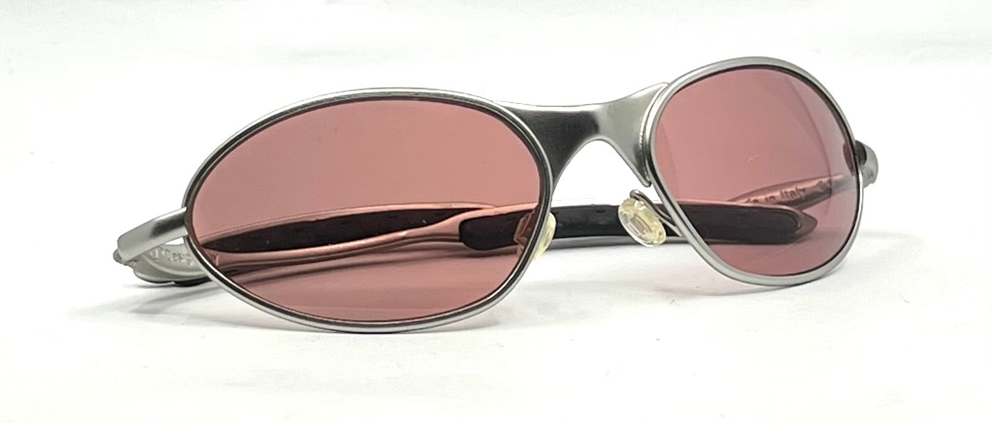 Easy Rider 2- Y2K Vintage Oval Sunglasses-Made in Italy-Unworn-Pink Lens