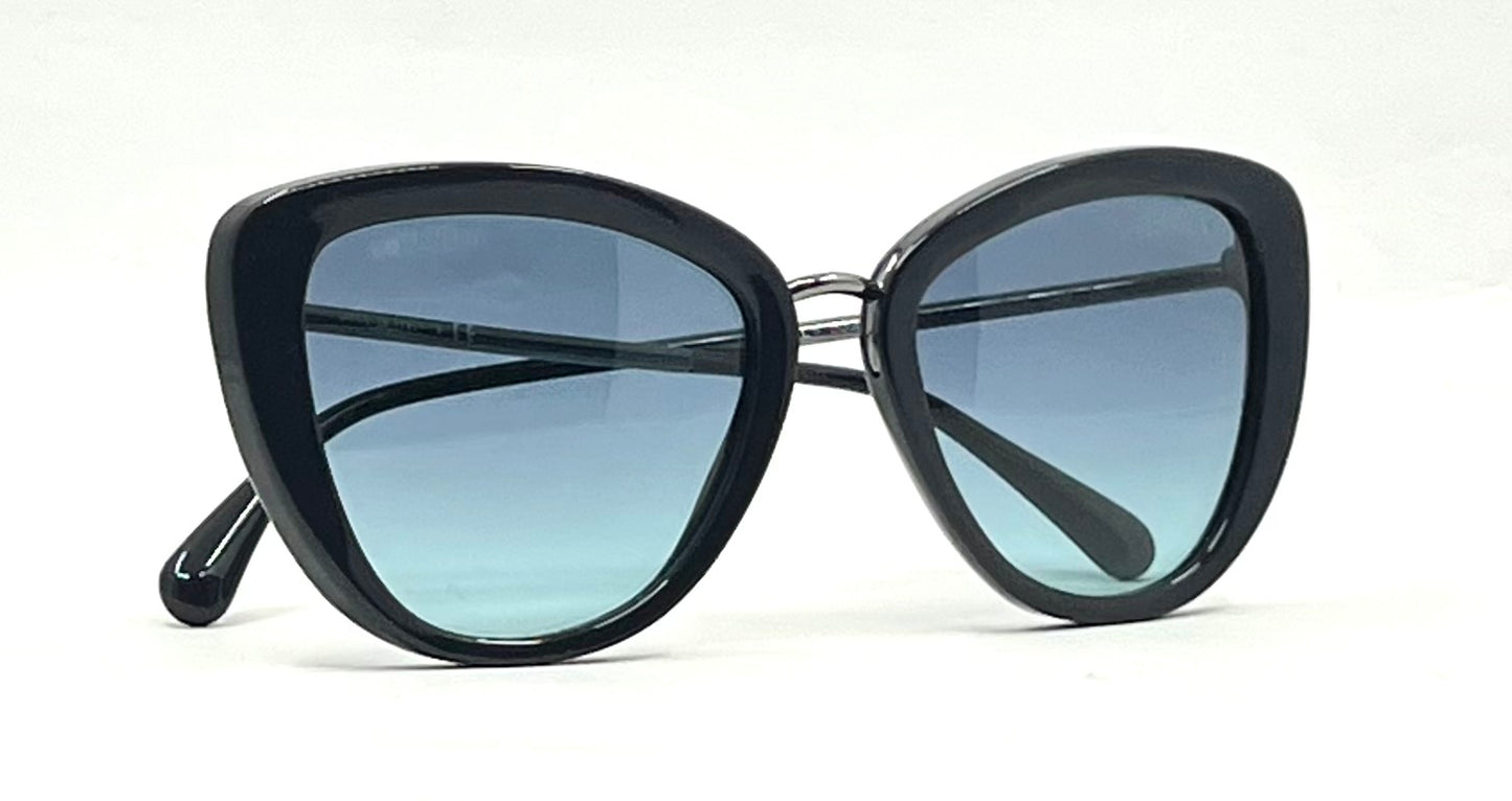 Chanel 5399 Cat Eye Sunglasses Blue Gradient Lenses Italy 53-19
