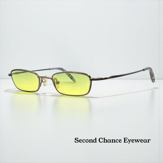 Valentino V5258 019B-Y2K Sunglasses w/New Yellow Gradient Tinted Custom Lenses