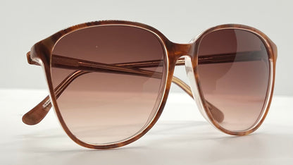 DEMITRIA Sand VINTAGE Marble Sunglasses 57mm w/Gradient Rose Lenses-NOS