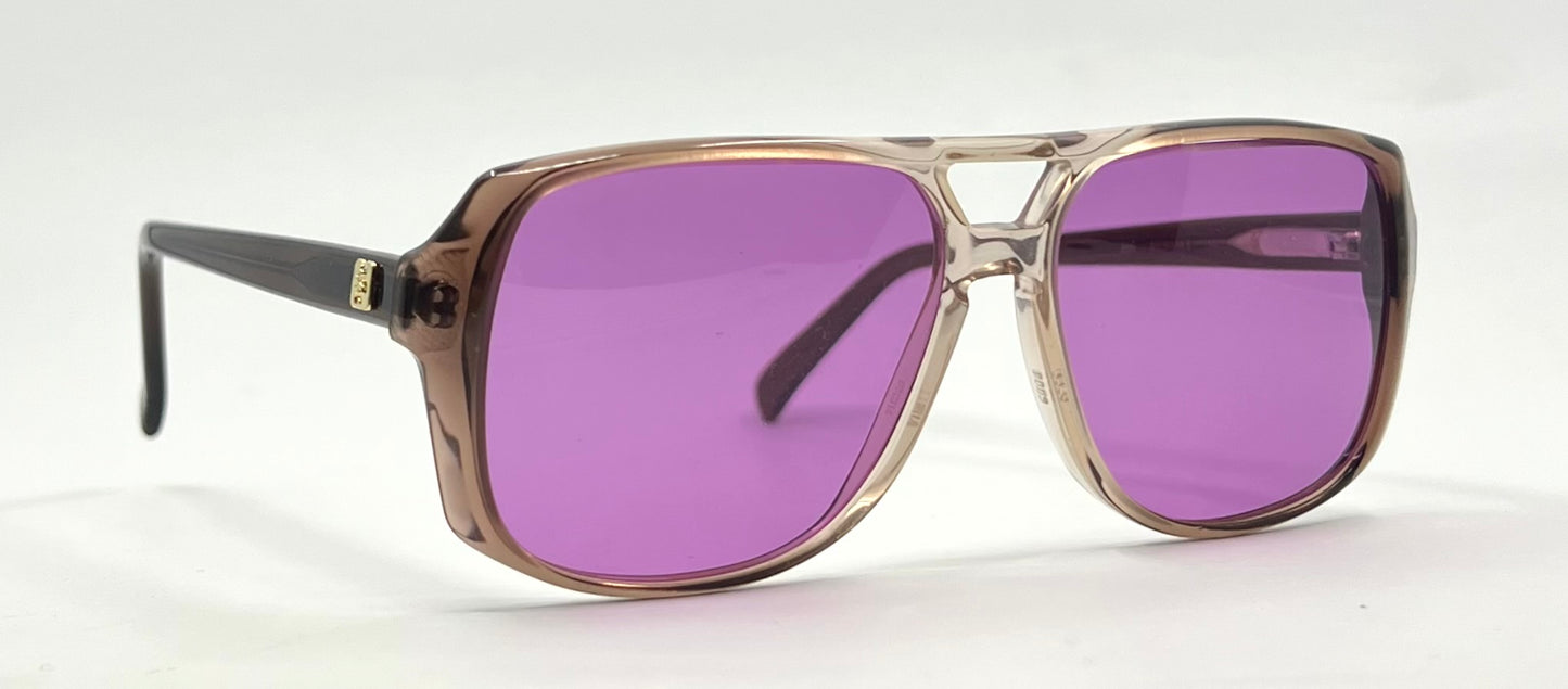 Universal Univis Bronzini-9 Vintage Sunglasses-New Purple Second Chance Custom Lenses