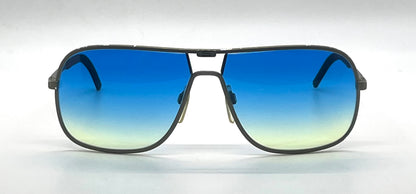 Silhouette M 8500 Vintage Navigator Sunglasses-New Custom Blue Gradient Lenses