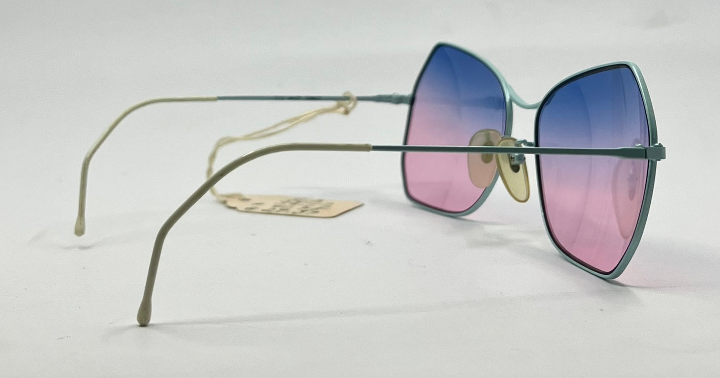 Cobalt C-3 54-17 Vintage Sunglasses-New Blue-Rose Second Chance Custom Lenses