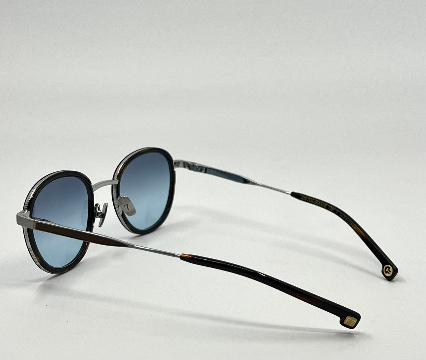 Entourage of 7 “Robbie” Titanium Sunglasses w/New Gradient Tinted  Custom Lenses-Full Kit/Unworn