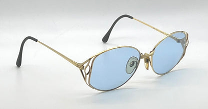 Giorgio Armani 206 703 Vintage Sunglasses-New Sky Blue Custom Lens-Unworn/Italy