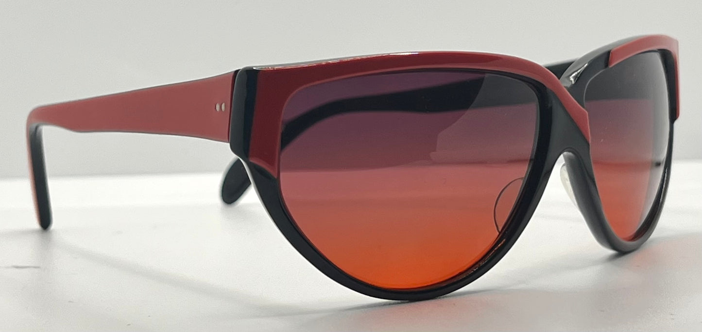 Sanford Hutton Vintage Sunglasses-CS 57 RB Red/Black w/New, Custom Gradient Lenses-USA