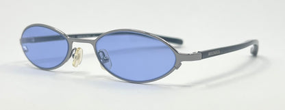 Gucci GG1668 836 Y2K Vintage Oval Sunglasses w/New Custom Light Blue Lenses