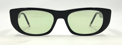 Thom Browne TBX417-53-01 Black Sunglasses-New Day/Night Green Custom Lenses-Unworn