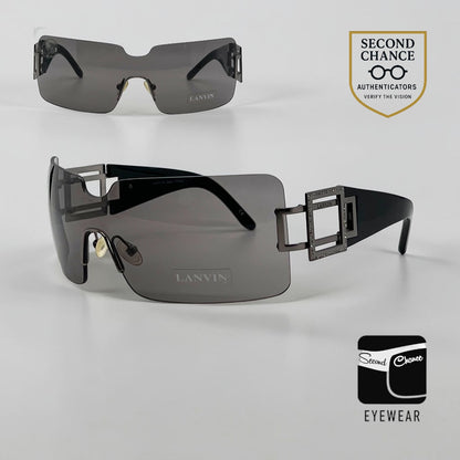 Lanvin LV 2135 C03-Vintage Shield Sunglasses France Unworn Y2K