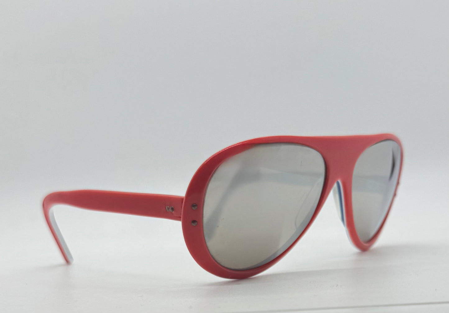 Cébé Alpine Crafts 415 VINTAGE Sunglasses – Red/White/Blue Tricolor 80s Shield – Made in France