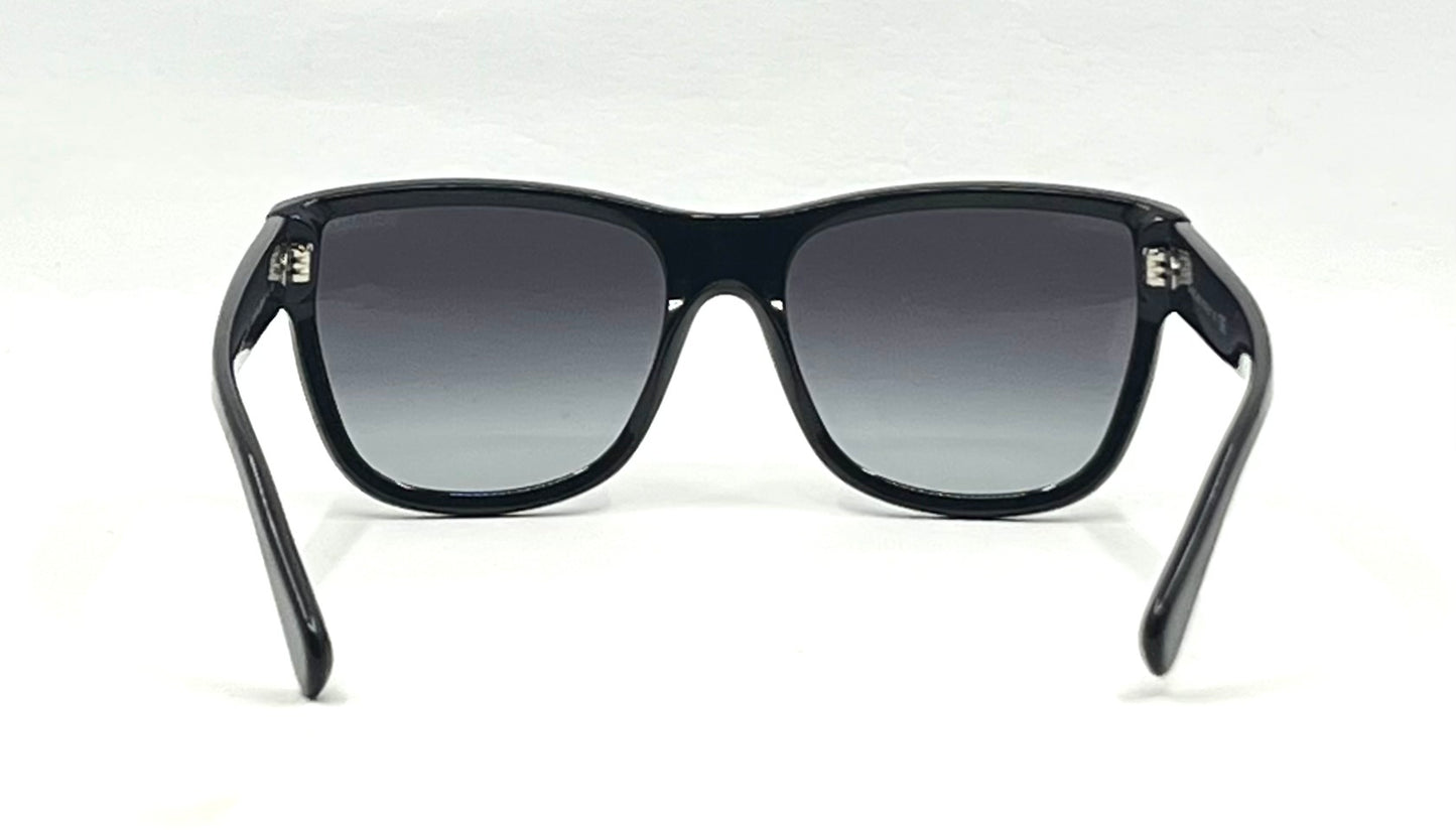 Chanel 5386 Black CC Logo Sunglasses 60-16 Italy Gradient Lens Unworn