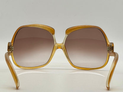 Rare Vintage Yves Saint Laurent 7777 Oversized Amber Gradient Sunglasses, Made in France