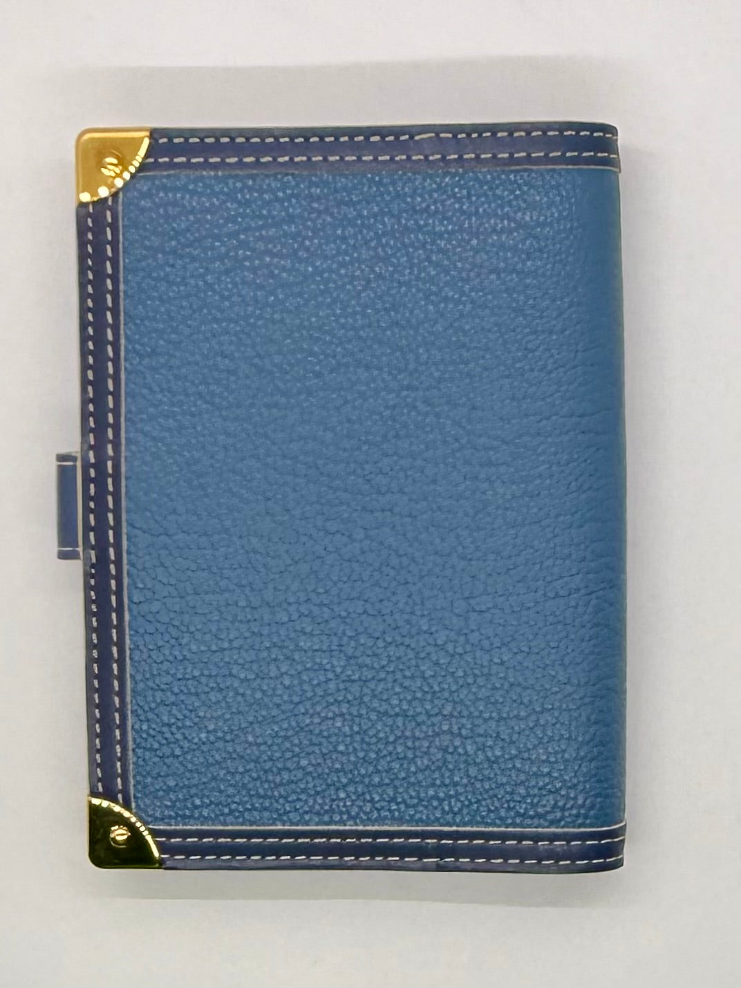 Louis Vuitton Taiga Agenda PM-Blue Leather-VINTAGE Organizer