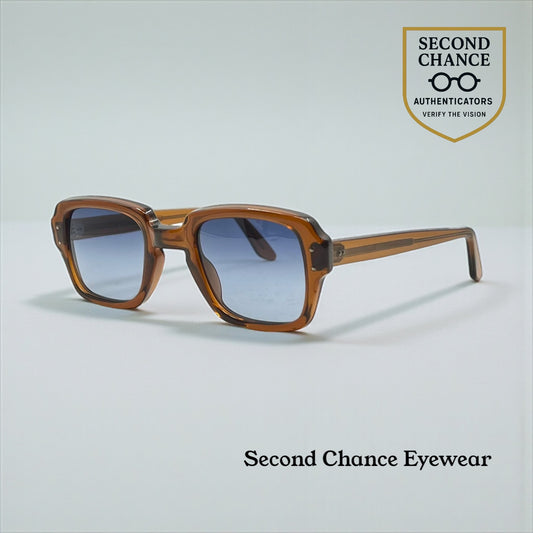 USS 46-24 VINTAGE Military Frames-New Gradient Blue Second Chance Customs Lenses