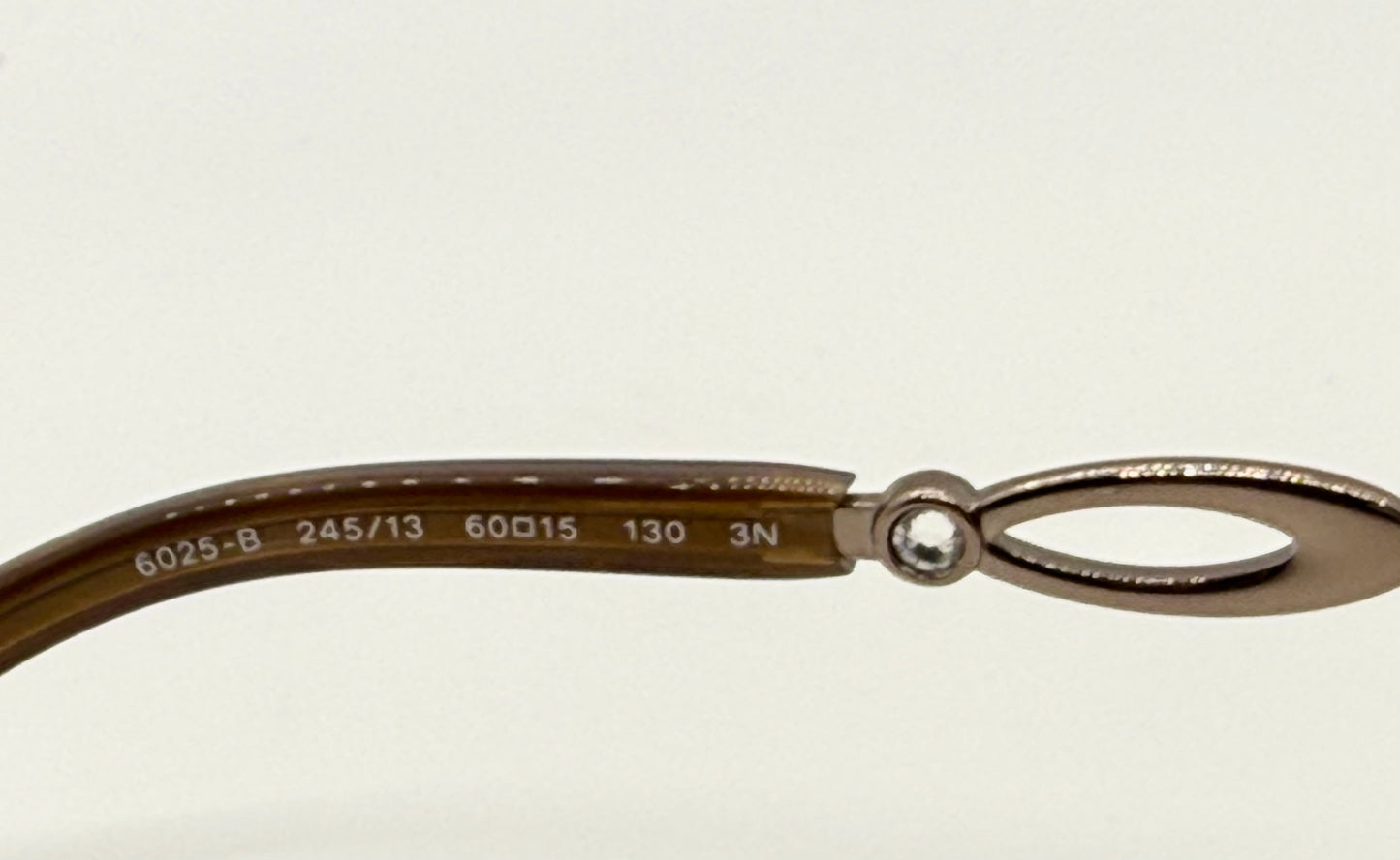 BVLGARI 6025-B Sunglasses-Crystal Temple-Brown Gradient Lenses-Unworn-Italy-60mm