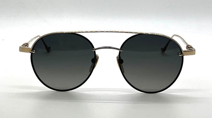 Chrome Hearts Bubba-A Black Gold Titanium ZEISS Aviator Sunglasses Case Cloth Japan