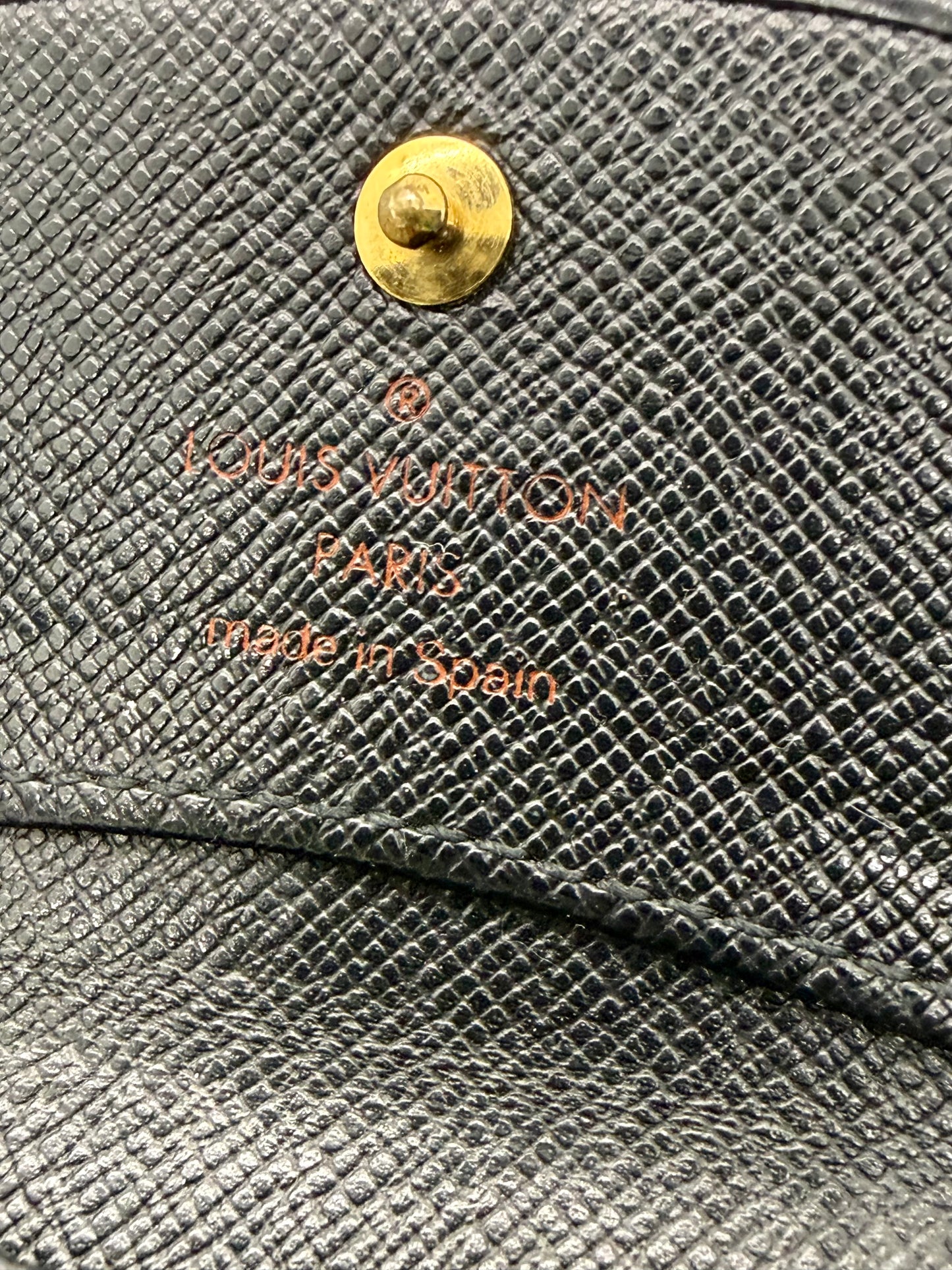 Louis Vuitton VINTAGE Epi Leather Compact Wallet Black-Authentic