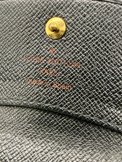 Louis Vuitton VINTAGE Epi Leather Compact Wallet Black-Authentic