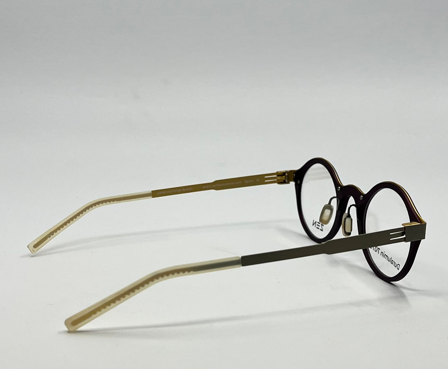 Zen Barcelona Einstein Z457 C.04 44-25 Round Optical Glasses Duralumin 7075 NIB