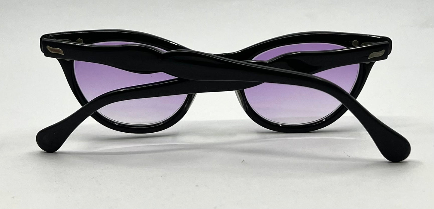 IMPERIAL USA Vintage Cat Eye Sunglasses-New Purple Gradient Lenses-Renewed