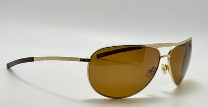 RETRO Smith Optics Serpico Gold Aviator with Brand New Custom Polarized Brown Berko’s Designs Lenses