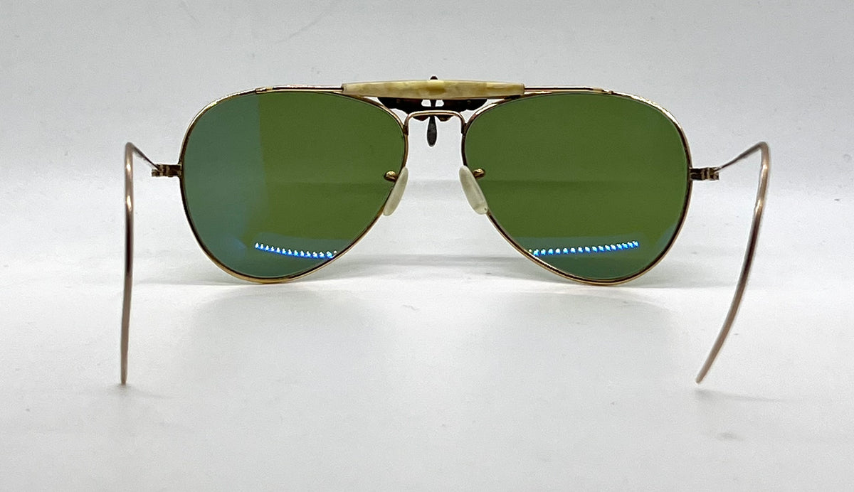 Art-Craft Winged Propeller Aviator-12K GF-Mother-of-Pearl VINTAGE Sunglasses