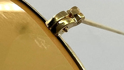 Bausch & Lomb Ray-Ban Shooter 62-8 Arista Gold Amber Mineral Glass-USA