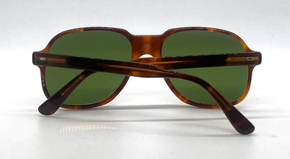 Tart Optical ACE HIGH-Vintage Amber Aviator Sunglasses-New Custom Green Lenses USA