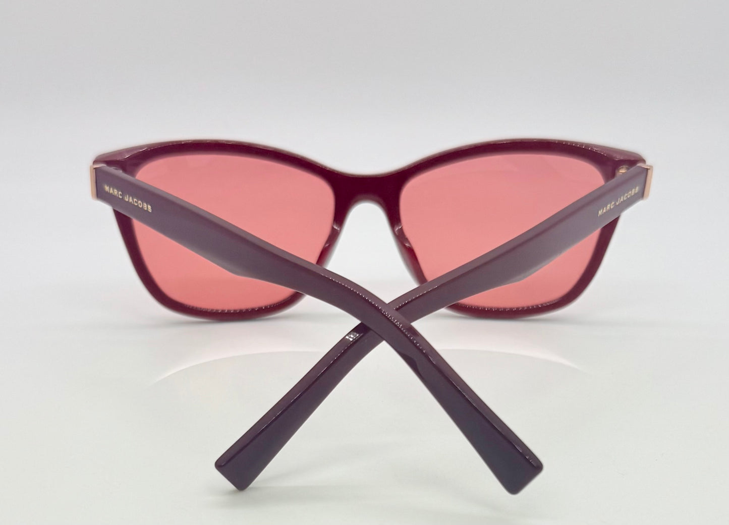 Marc Jacobs MARC 123 OXU Cat Eye Sunglasses w/New Solid Pink/Red Custom Lenses-New/Unworn
