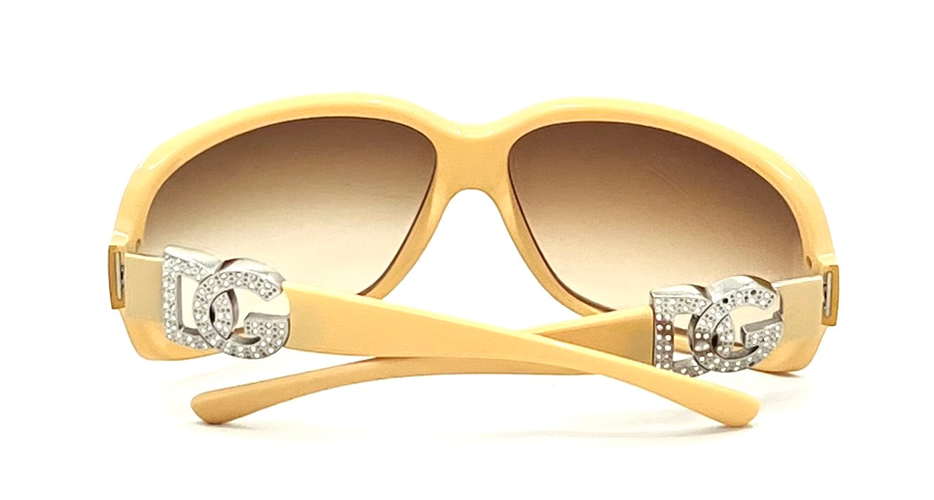 Dolce & Gabbana DG6029-B Crystal Logo Sunglasses-Vintage Y2K-Italy