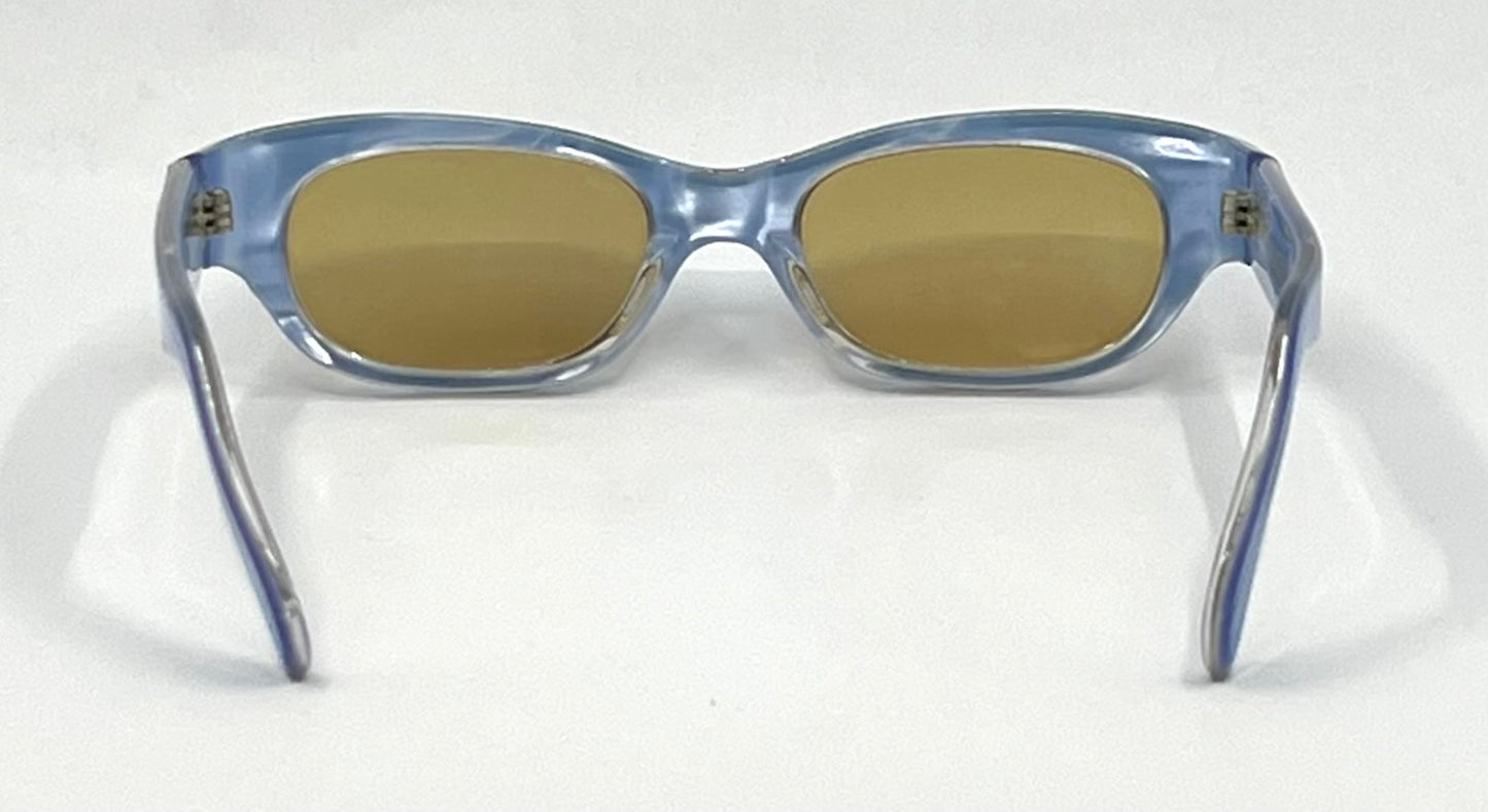 Lazi Italy Ice Blue Y2K Vintage Sunglasses-Unworn/Deadstock-Made In Italy