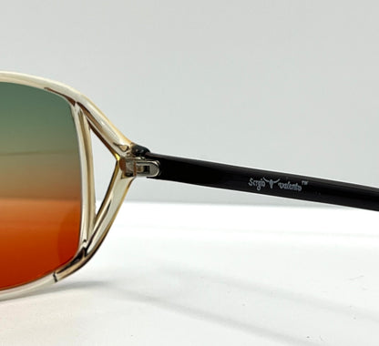 Sergio Valente SV207 Vintage Sunglasses w/New, Custom Tri-Gradient Lenses-Rare 80s Deadstock