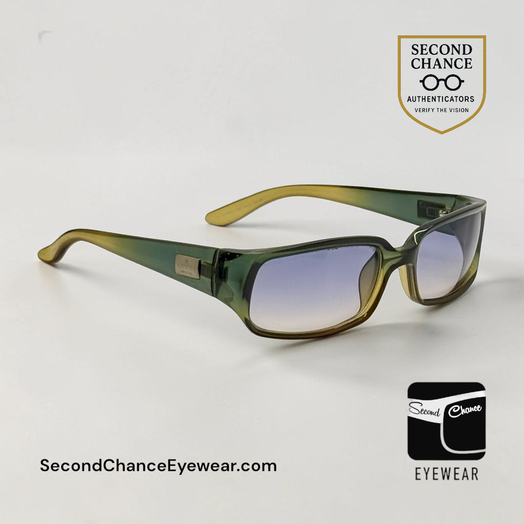 Gucci GG2458/S C6H Y2K Vintage Sunglasses-Olive Gradient Lens-Italy-Rare