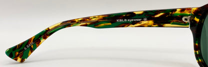 Deadstock Kala Eyewear - USA Made Green/Brown/Amber Tortoise Shell Sunglasses