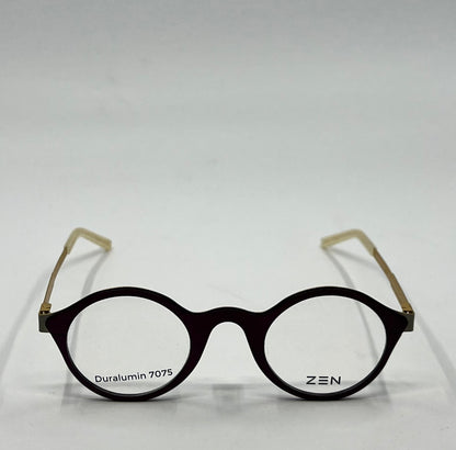Zen Barcelona Einstein Z457 C.04 44-25 Round Optical Glasses Duralumin 7075 NIB