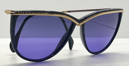 Silhouette M 1703 SPX Cat Eye Vintage Sunglasses w/New Solid Purple Custom Lenses-58mm-Austria