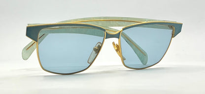 Vogart Line Mod 669 Vintage Deadstock Sunglasses Italy Custom Blue Lenses