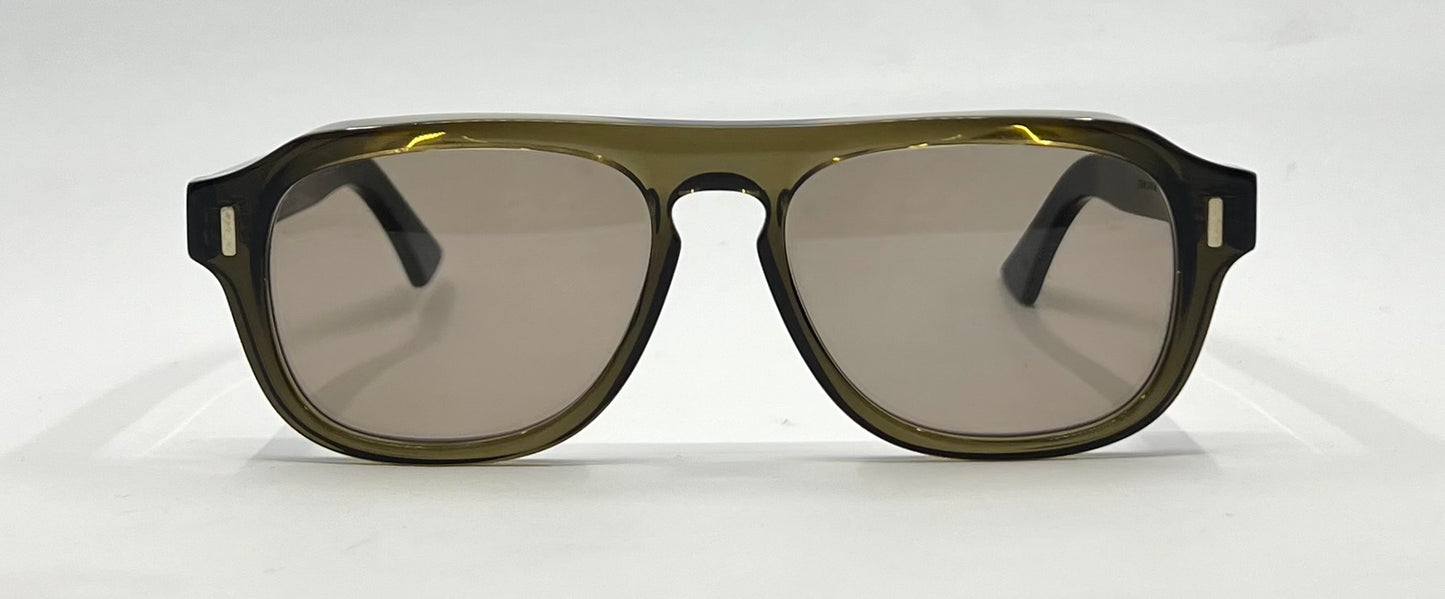 Cutler and Gross 1819 Olive Sunglasses 55-17 Handmade Italy | New Custom Lenses | Full Kit