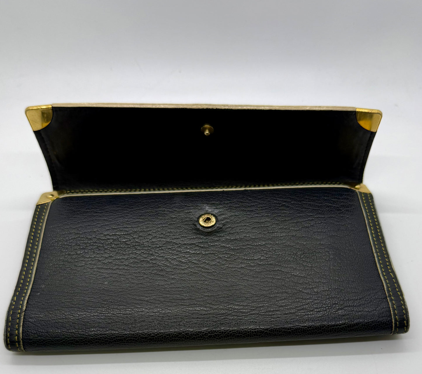 Louis Vuitton Vintage Navy Blue Leather Continental Long Wallet – France