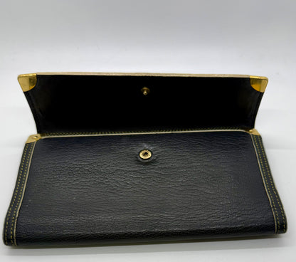 Louis Vuitton Vintage Navy Blue Leather Continental Long Wallet – France