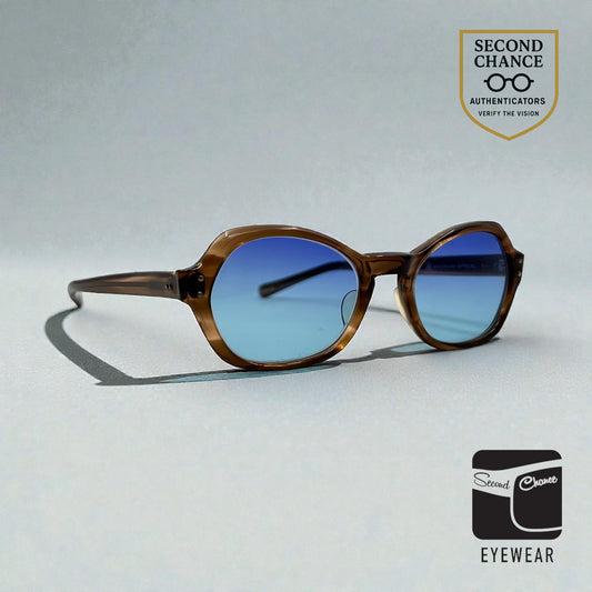 Vintage American Optical Sunglasses 5 1/4 Custom Light Blue Lenses USA