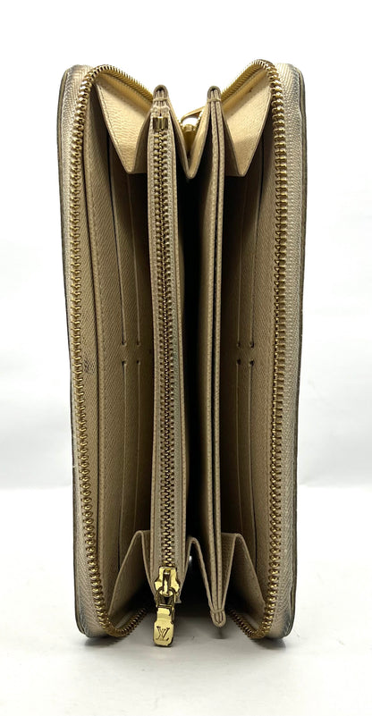 Louis Vuitton Damier Azur Long Zip Wallet Zippy Authentic Made in Spain