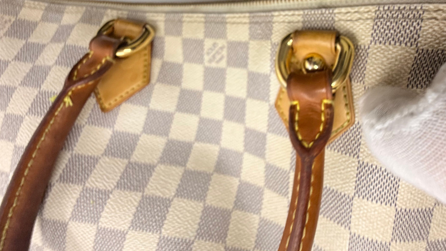 Louis Vuitton Saleya PM Damier Azur Tote Bag Gold Hardware