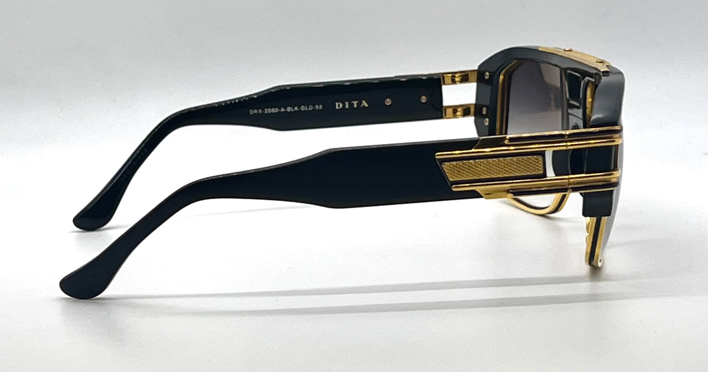 DITA Grandmaster Four DRX-2060 Black Gold Sunglasses Full Kit