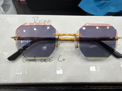 Cartier Santos CT0407O Gold Titanium-New Custom Transitions Sunglasses Full Kit