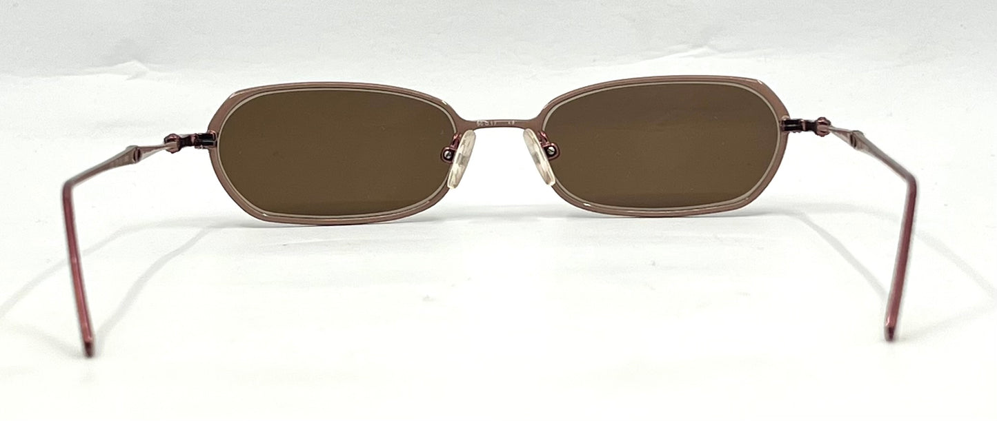 Valentino 5327 OJV2 Y2K Vintage Sunglasses-New Solid Brown Custom Lenses